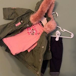 Baby girls hooded jacket set